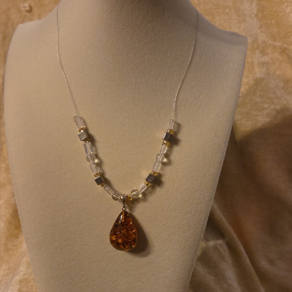 Gold and Silver Pendant Necklace